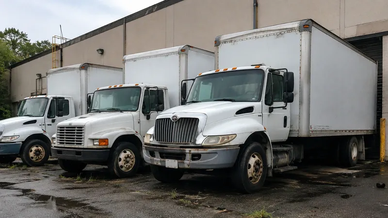 Idle Trucks Behind